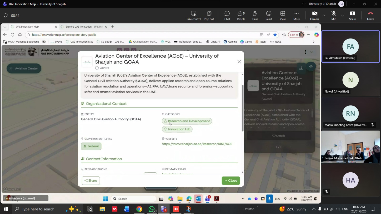 UAE Innovation Map Leadership Meeting